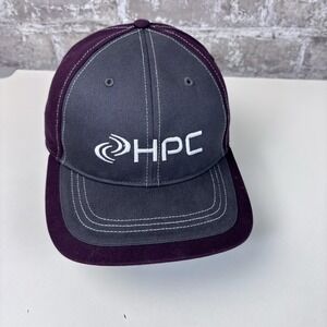 HPC Hat Cap Strap Back Gray Maroon Richardson Embroidered Logo Mens Baseball